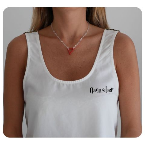 Ras de cou chaine fine avec Corail Fixings and fastenings - 1 2