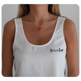 Ras de cou chaine fine avec Corail Fixings and fastenings - 2