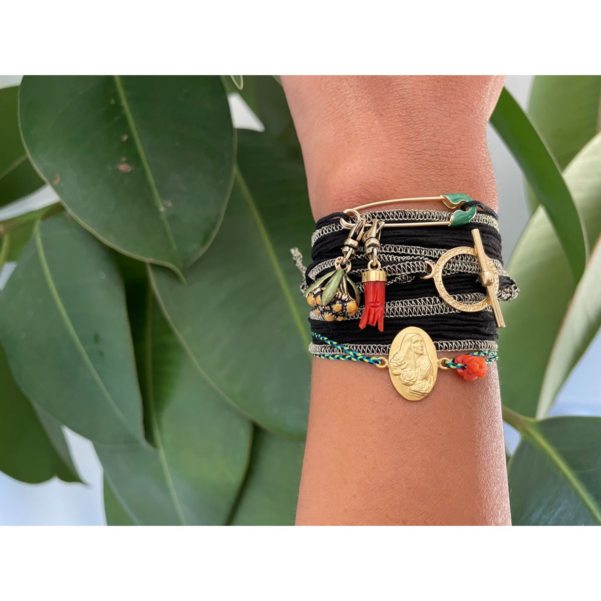 Bracelet épingle à nourrice émaillée dorée Les Epingles à Nourrice - 7