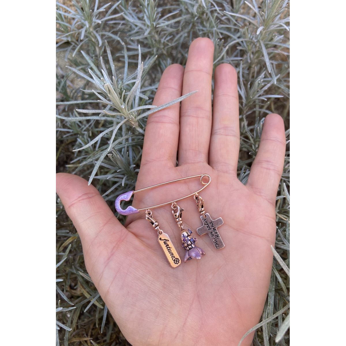 La Grande Epingle Emaillée sur Vermeil Rose Fixings and fastenings - 6 La Grande Epingle Emaillée sur Vermeil Rose Fixings and fastenings - 6