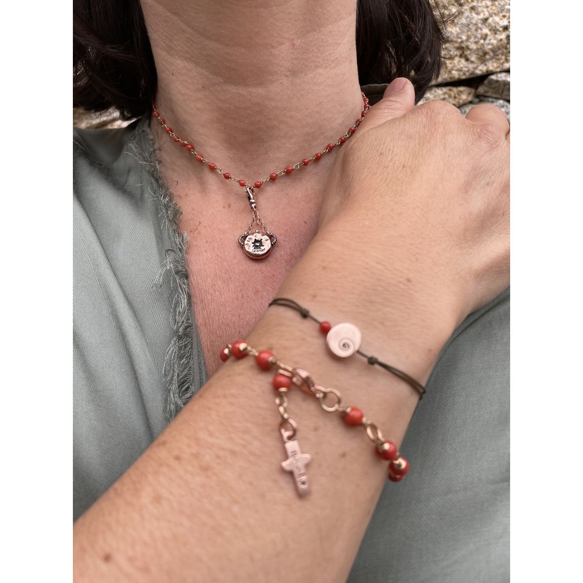Le Bracelet Boules de Corail Corail - 11 Le Bracelet Boules de Corail Corail - 11