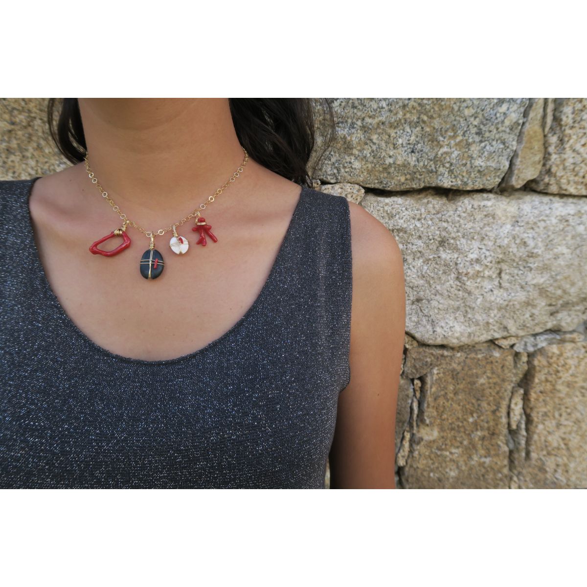 Pendentif "Conca" Corail - 10