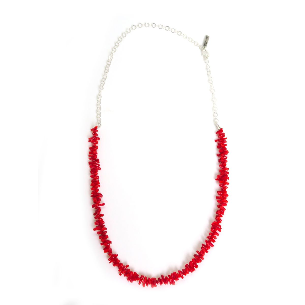 Ras de cou chaîne fine brins de corail Fixings and fastenings - 6