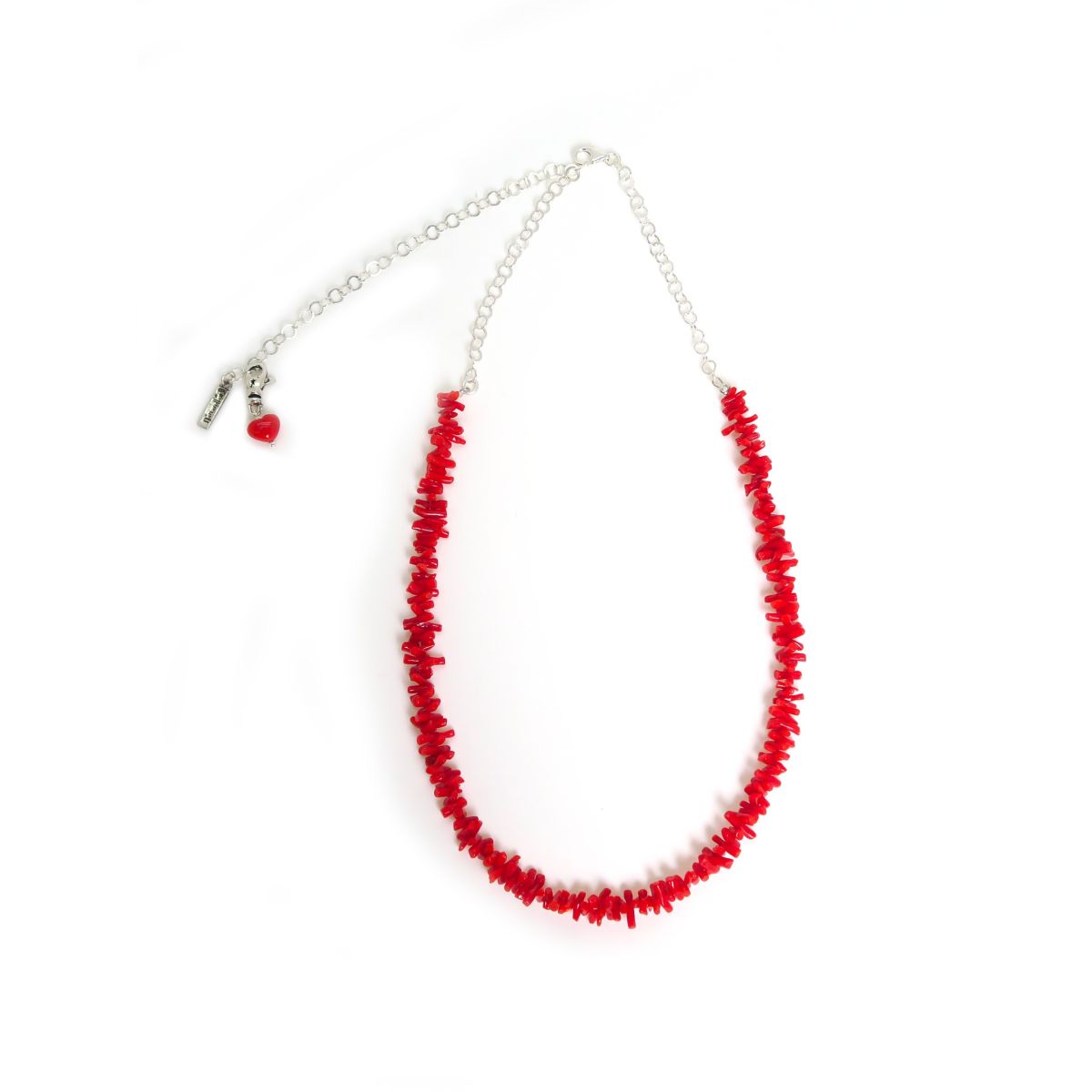 Ras de cou chaîne fine brins de corail Fixings and fastenings - 12