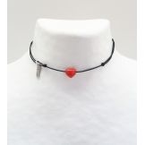 Ras de cou coeur en corail Corail - 1