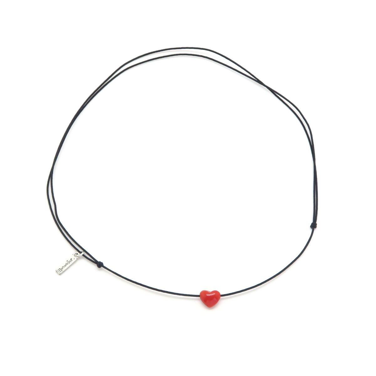 Ras de cou coeur en corail Corail - 2