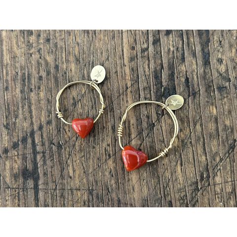 Bague coeur en corail Corail - 1 2