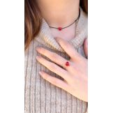 Ras de cou coeur en corail Corail - 13