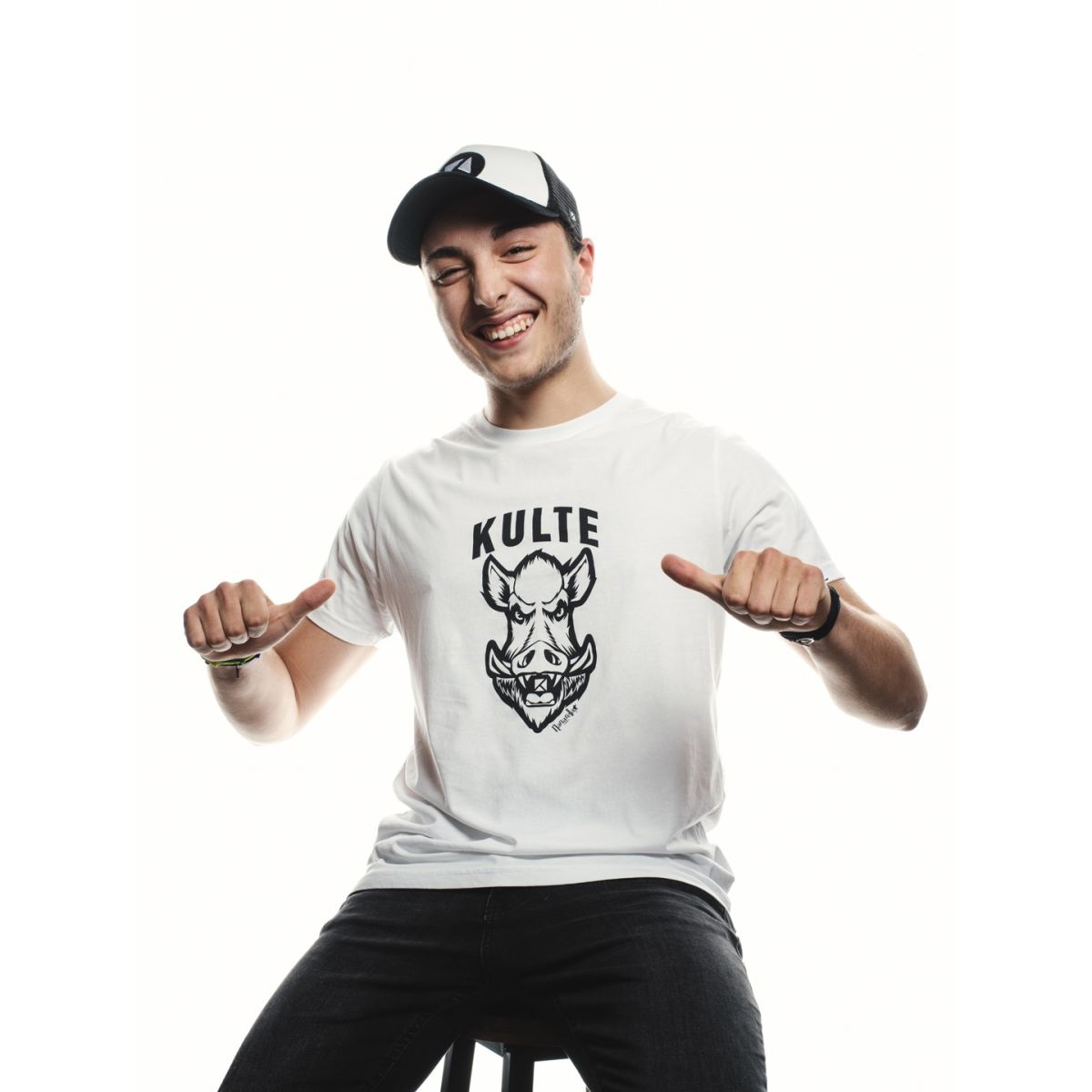 T-shirt "Le sanglier" blanc Home - 2