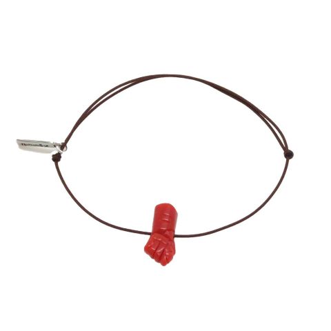 Bracelet cordon grande main en corail Corail - 5 2