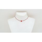Ras de cou coeur en corail Corail - 6