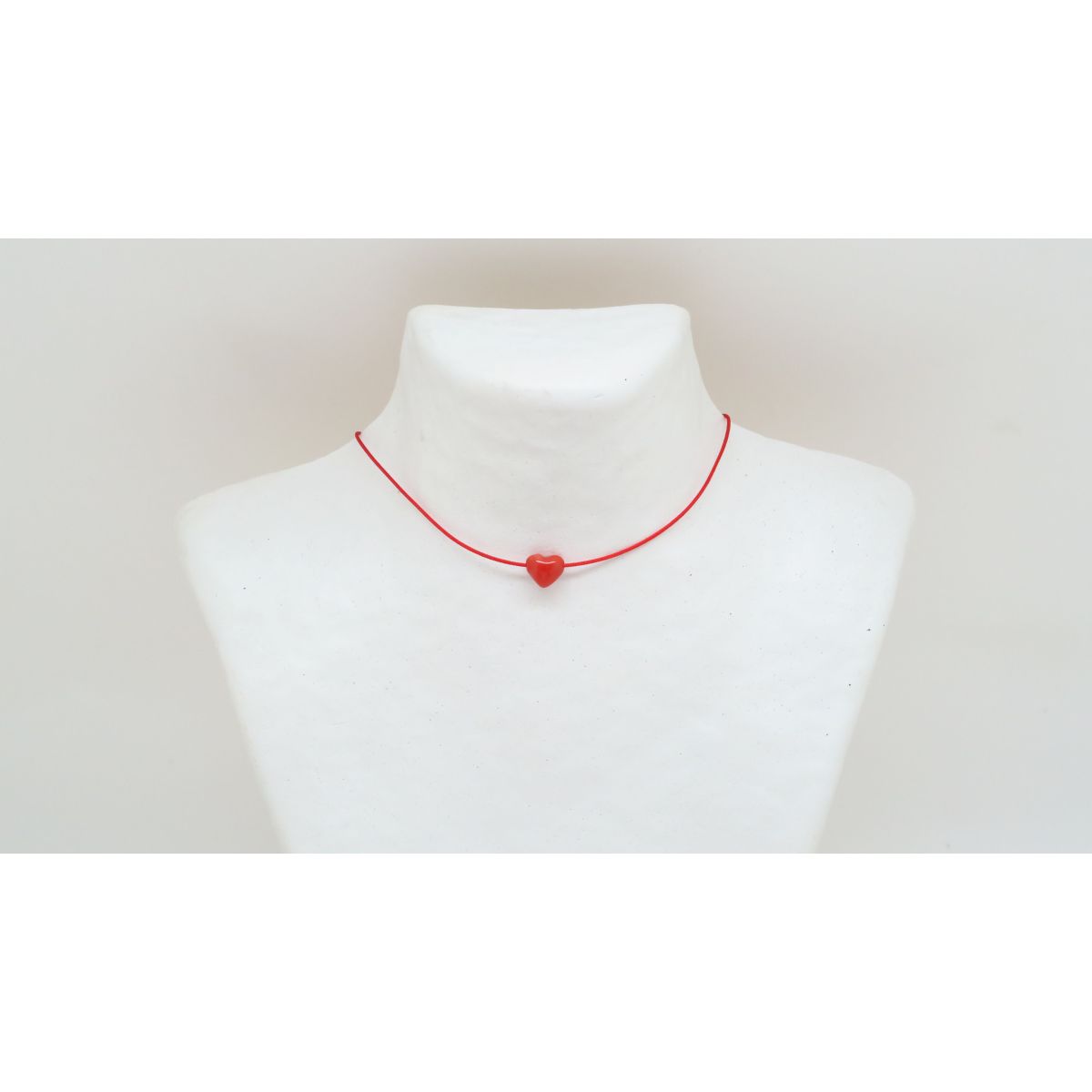 Ras de cou coeur en corail Corail - 10