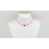 Ras de cou coeur en corail Corail - 10