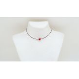 Ras de cou coeur en corail Corail - 11