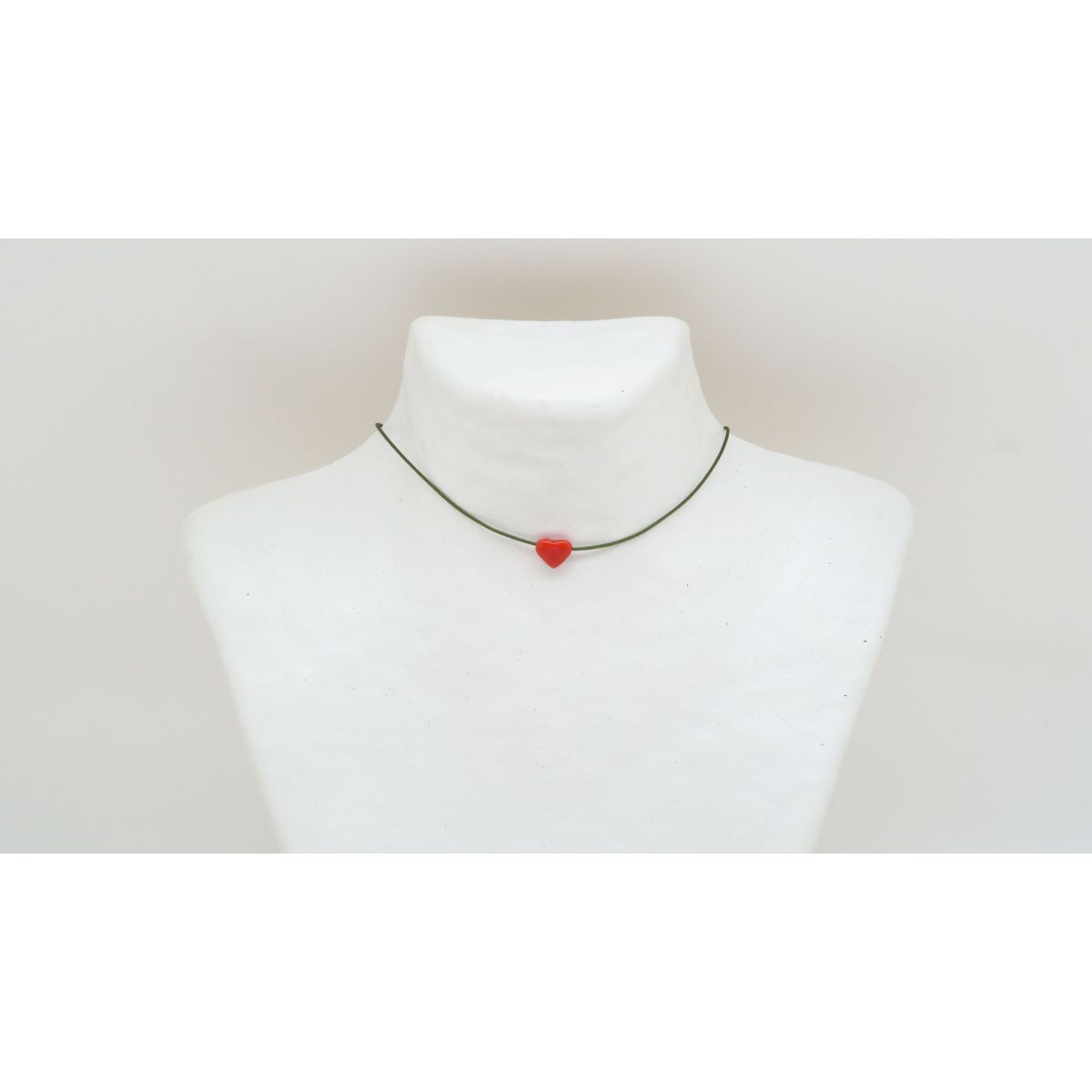 Ras de cou coeur en corail Corail - 12