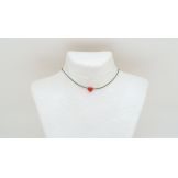 Ras de cou coeur en corail Corail - 12