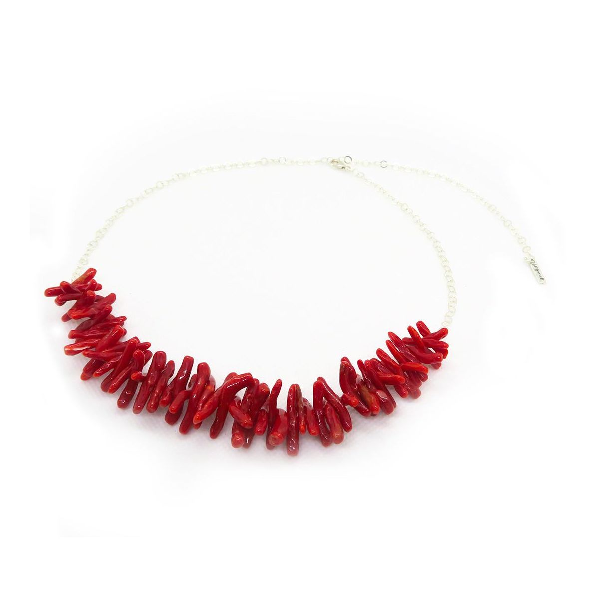 Ras de cou chaîne fine grands brins de corail Les Accroches Charms - 3