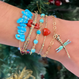 Le Bracelet Boules en Turquoise Les Bracelets - 11