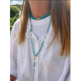 Ras de cou talisman en turquoise  "Sempre Uniti Bella Vita" I Missaghji - 3