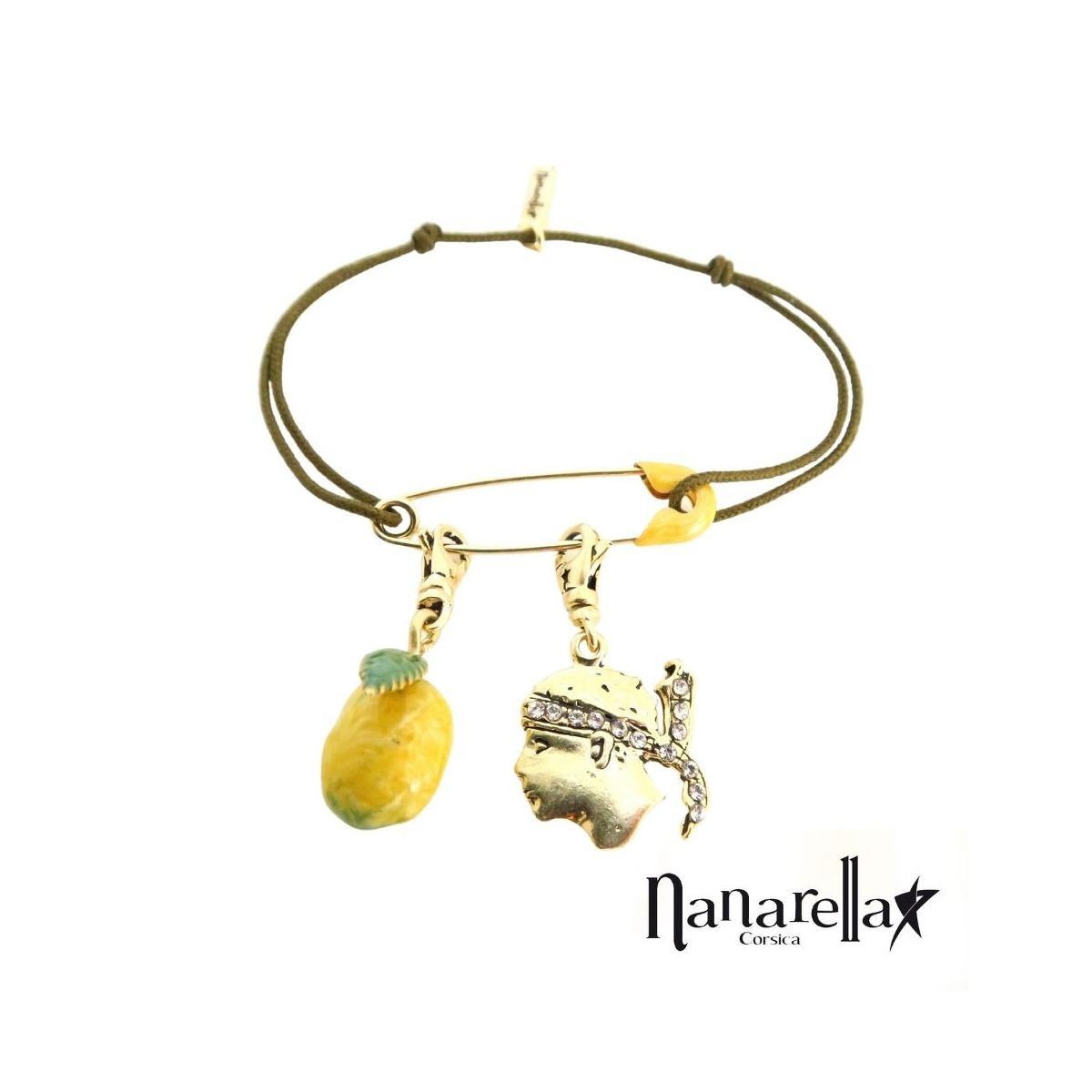 Bracelet épingle à nourrice émaillée argent Bracelet épingle à nourrice émaillée argent