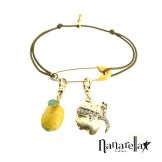 Bracelet épingle à nourrice émaillée argent