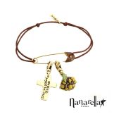 Bracelet épingle à nourrice émaillée argent