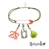 Bracelet épingle à nourrice émaillée argent