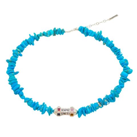 Ras de cou talisman en turquoise  "Sempre Uniti Bella Vita" I Missaghji - 2