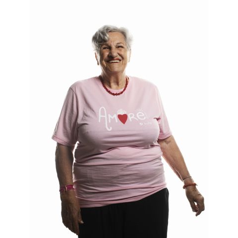 T-SHIRT "AMORE" ROSE KULTE X NANARELLA