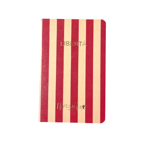 Petit carnet " Libertà" rouge et beige