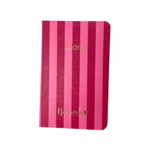 Petit carnet "Gioia" rose et rouge