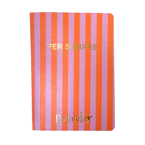 Cahier "Per sempre" orange et rose