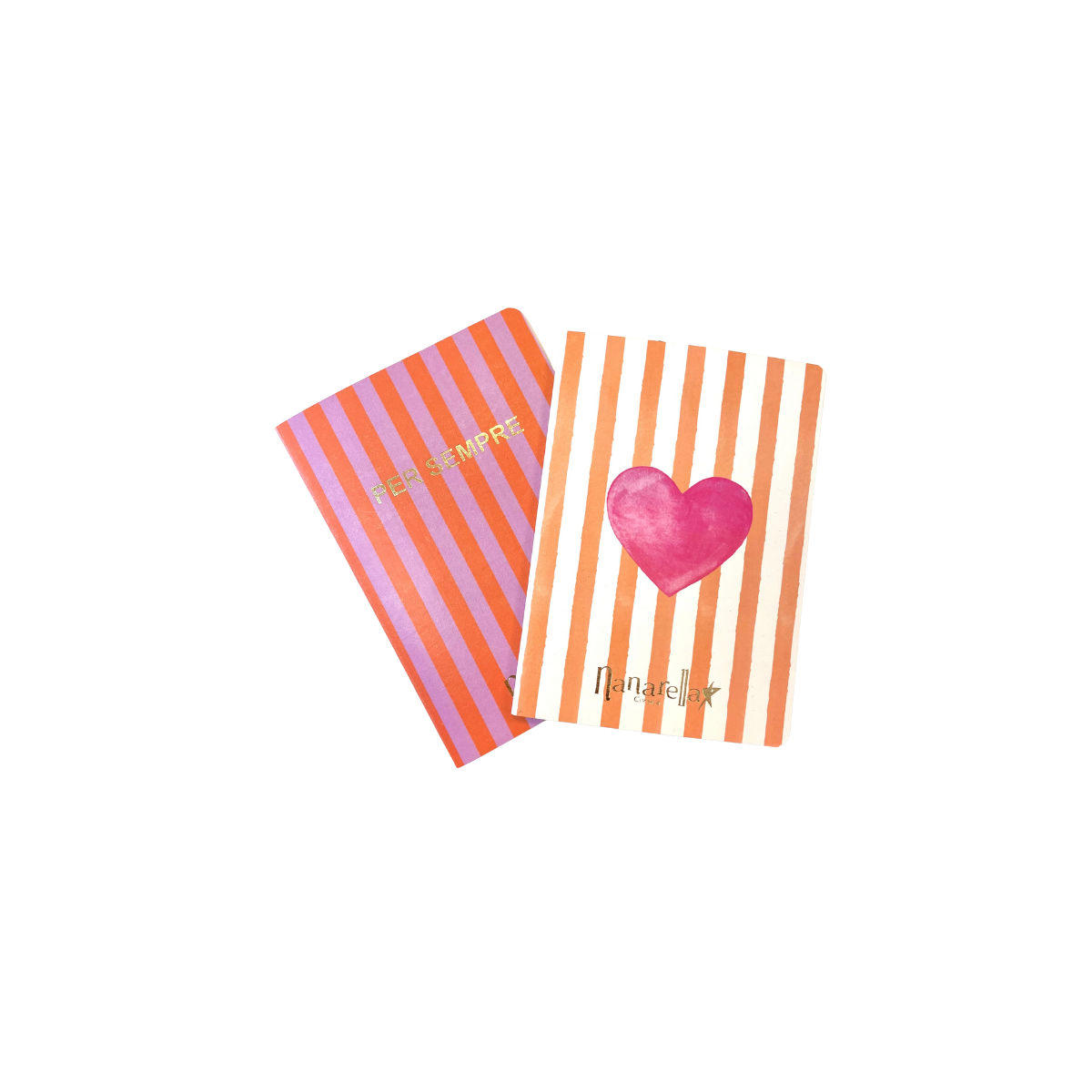 Cahier "Per sempre" orange et rose