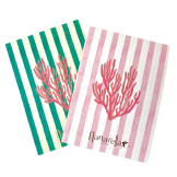 Cahier "U curallu" blanc et rose