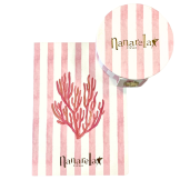 Cahier corail blanc et rose