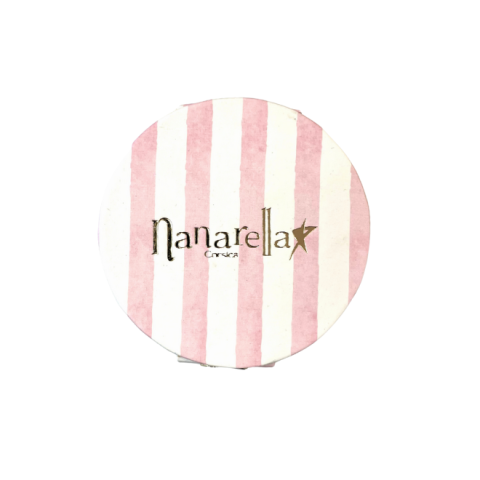 Boîte à bijoux ronde "Nanarella" rose et blanche