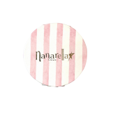 Boîte à bijoux ronde "Nanarella" rose et blanche