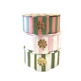 Boîte à bijoux ronde "Nanarella" rose et blanche