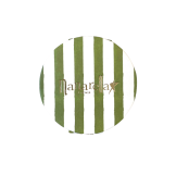 Boîte à bijoux ronde "Nanarella" verte et blanche