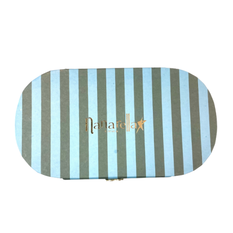 Grande boîte à bijoux "Nanarella" bleue et kaki