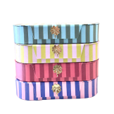 Grande boîte à bijoux "Nanarella" bleue et kaki