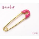 La Petite Epingle Emaillée sur Vermeil Rose Fixings and fastenings - 5