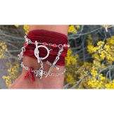 Bracelet chaine fine branche corail