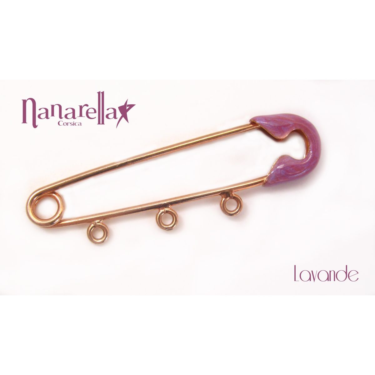 La Grande Epingle Emaillée sur Vermeil Rose Fixings and fastenings - 4 La Grande Epingle Emaillée sur Vermeil Rose Fixings and fastenings - 4