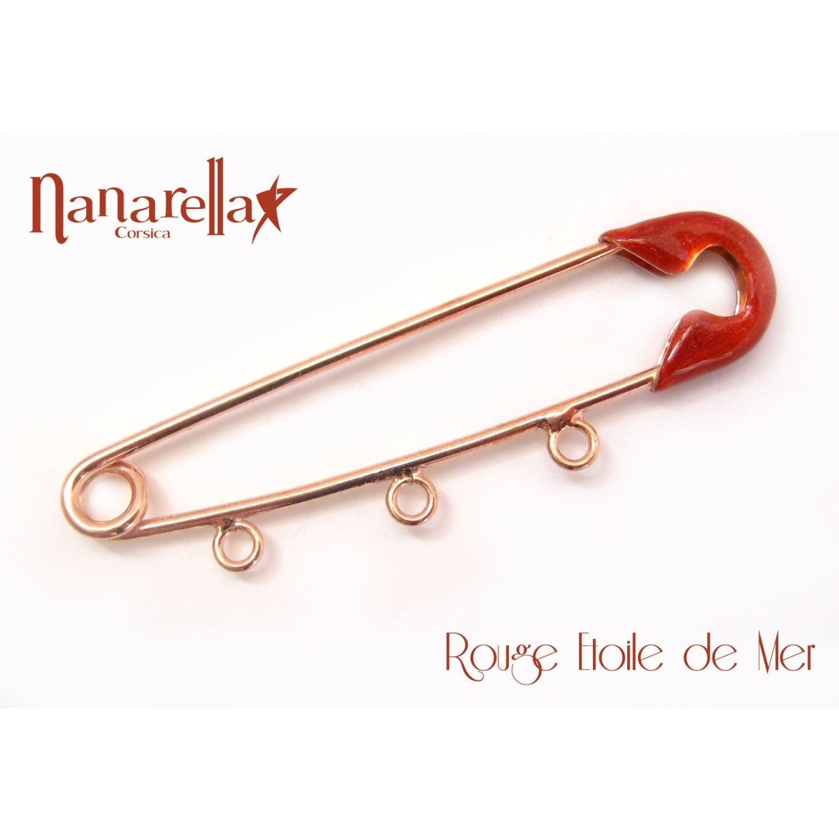 La Grande Epingle Emaillée sur Vermeil Rose Fixings and fastenings - 5 La Grande Epingle Emaillée sur Vermeil Rose Fixings and fastenings - 5