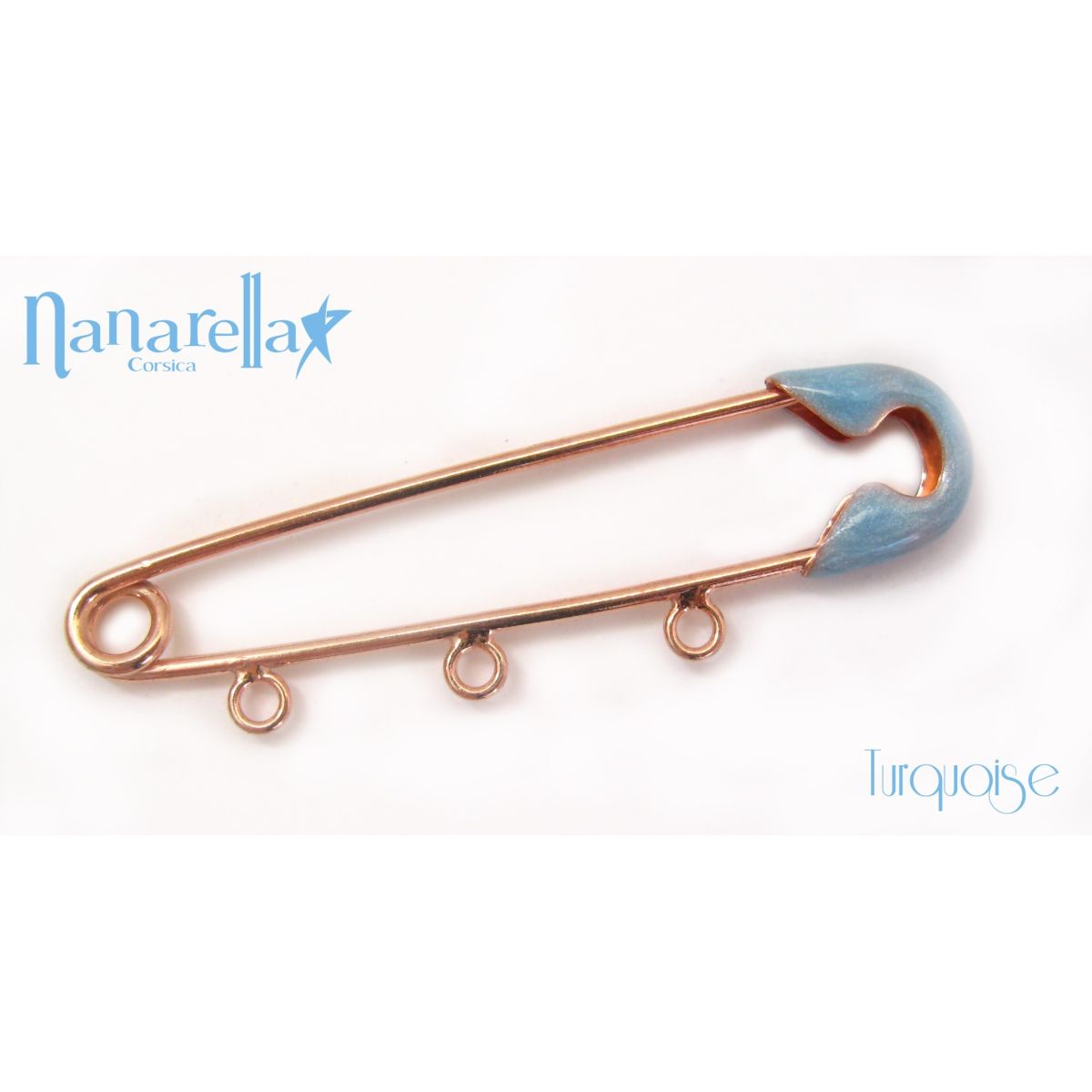 La Grande Epingle Emaillée sur Vermeil Rose Fixings and fastenings - 3 La Grande Epingle Emaillée sur Vermeil Rose Fixings and fastenings - 3