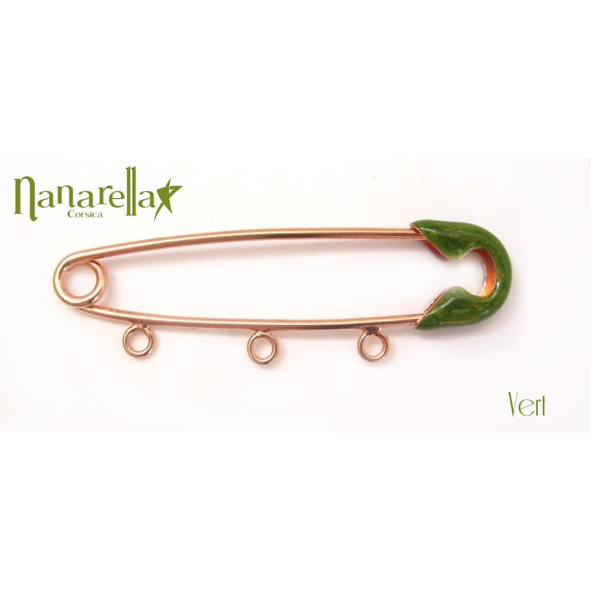 La Grande Epingle Emaillée sur Vermeil Rose Fixings and fastenings - 7 La Grande Epingle Emaillée sur Vermeil Rose Fixings and fastenings - 7