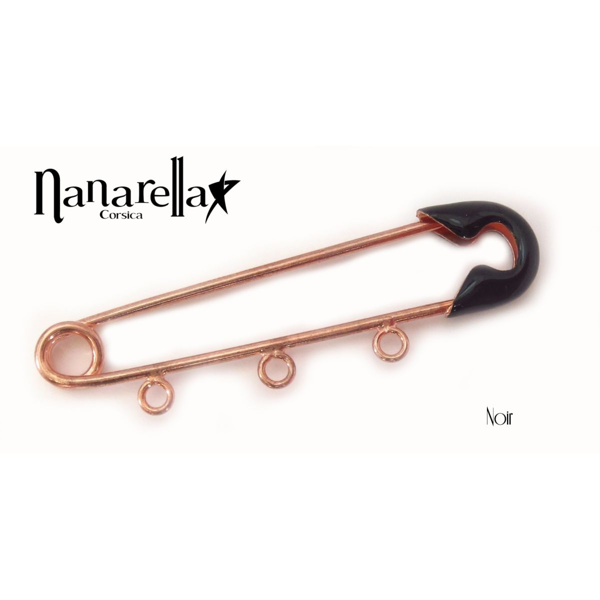 La Grande Epingle Emaillée sur Vermeil Rose Fixings and fastenings - 8 La Grande Epingle Emaillée sur Vermeil Rose Fixings and fastenings - 8