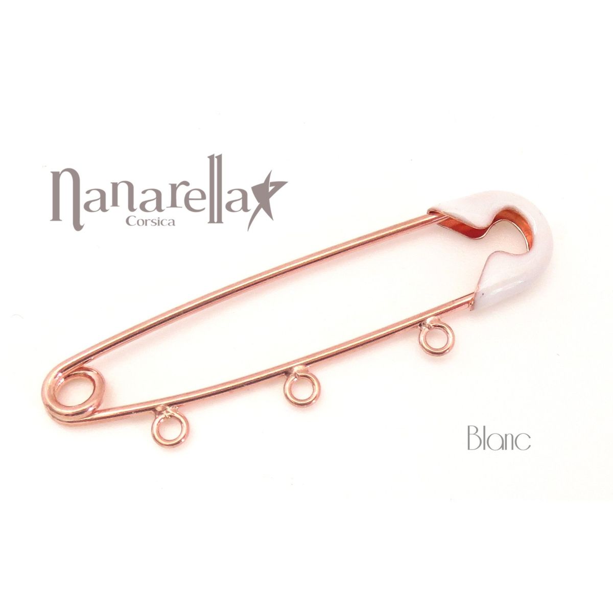 La Grande Epingle Emaillée sur Vermeil Rose Fixings and fastenings - 12 La Grande Epingle Emaillée sur Vermeil Rose Fixings and fastenings - 12