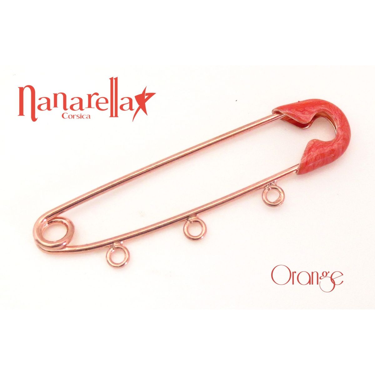 La Grande Epingle Emaillée sur Vermeil Rose Fixings and fastenings - 13 La Grande Epingle Emaillée sur Vermeil Rose Fixings and fastenings - 13